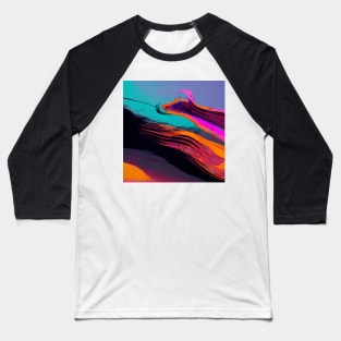 Vibrant Lines #1 Baseball T-Shirt